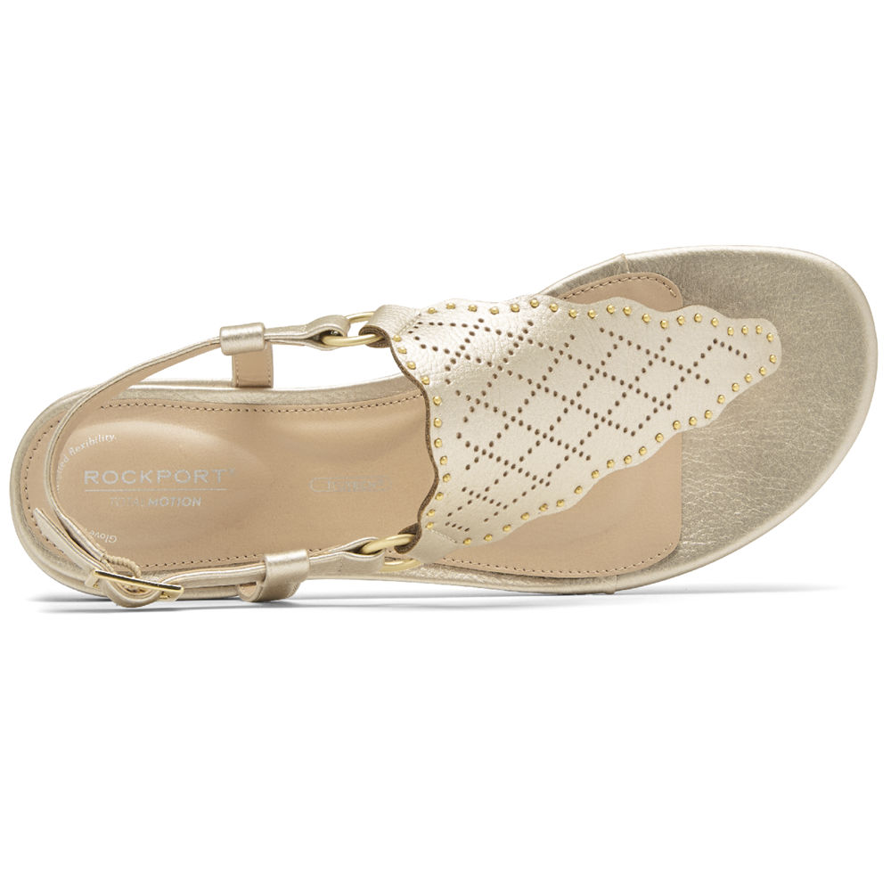 Tangas Rockport Mulher Douradas - Total Motion Zosia Perforated - 17693YNZD